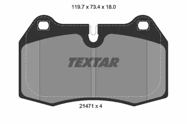 Комплект тормозных колодок TEXTAR 2147102 (21471, 21471 180  0 4, 7517D639)