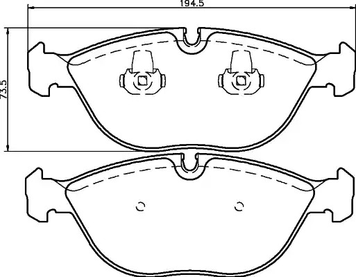 Комплект тормозных колодок HELLA PAGID 8DB 355 008-261 (T1135, 21484, 21485, 7561D1115, 7561D682)