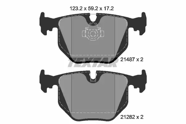 Комплект тормозных колодок TEXTAR 2148703 (21282, 21487, 21487 172  0 5, 7427D683)