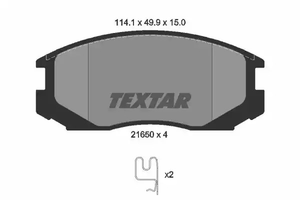 Комплект тормозных колодок TEXTAR 2165001 (21650, 21650 150  1 4, 7482D602, 7483D602)