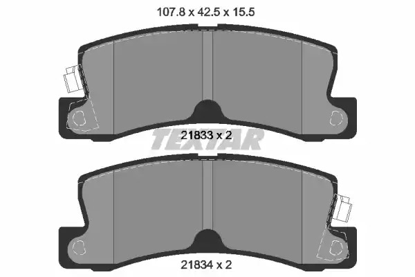 Комплект тормозных колодок TEXTAR 2183301 (21833, 21833 155  0 5, 21834, 7223D325, 7562D685)