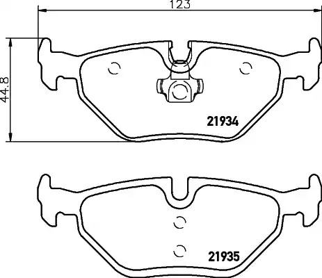 Комплект тормозных колодок HELLA PAGID 8DB 355 008-761 (T1178, 21934, 21935, 7286D692, 7567D692)