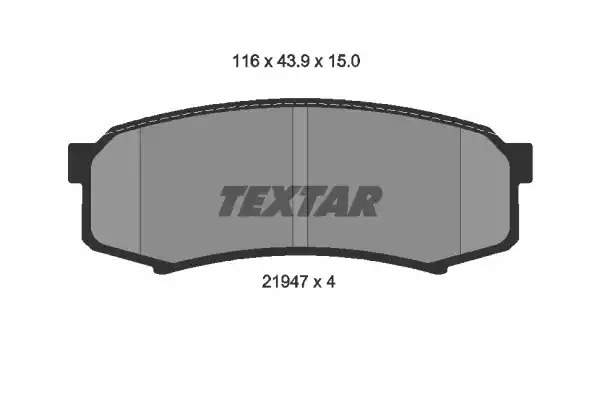 Комплект тормозных колодок TEXTAR 2194701 (21947, 21947 150  0 4, 7487D606)