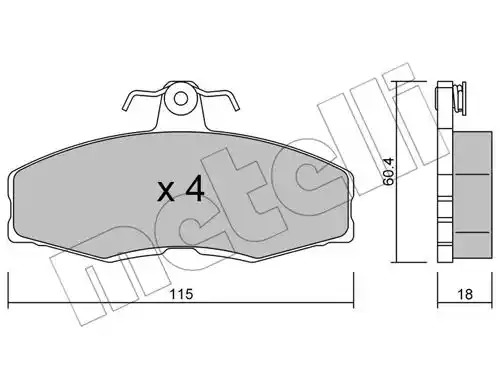 Комплект тормозных колодок METELLI 22-0039-0 (20861)