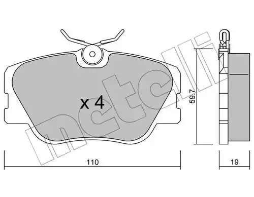 Комплект тормозных колодок METELLI 22-0061-0 (20941)