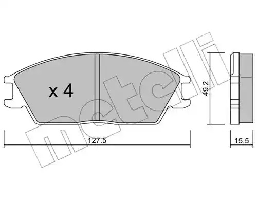 Комплект тормозных колодок METELLI 22-0081-0 (21012)