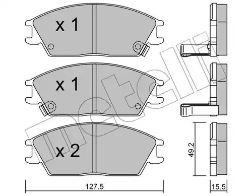 Комплект тормозных колодок METELLI 22-0081-1 (21774, 21012, 21773)