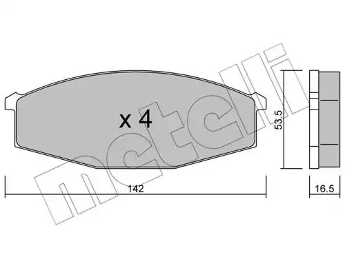 Комплект тормозных колодок METELLI 22-0110-0 (20863)