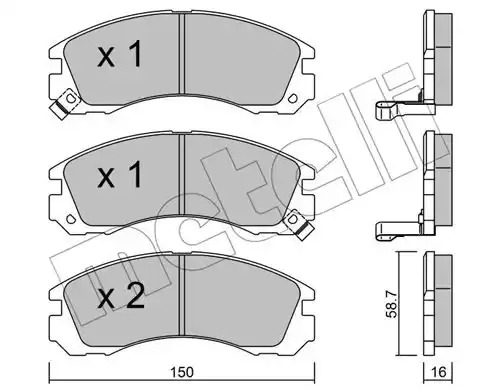 Комплект тормозных колодок METELLI 22-0134-0 (21363, 21768, 21769)