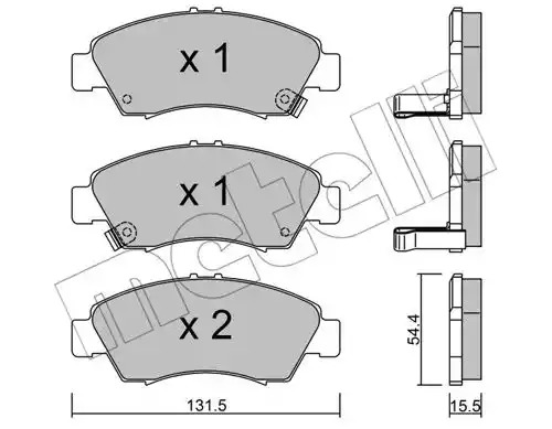 Комплект тормозных колодок METELLI 22-0138-0 (21699, 21697, 21698)