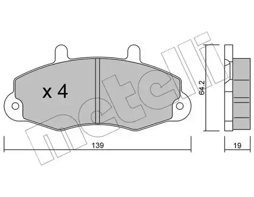 Комплект тормозных колодок METELLI 22-0194-0 (21470)