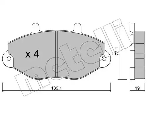 Комплект тормозных колодок METELLI 22-0195-0 (21469)