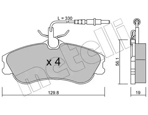 Комплект тормозных колодок METELLI 22-0217-0 (23124, 23125)