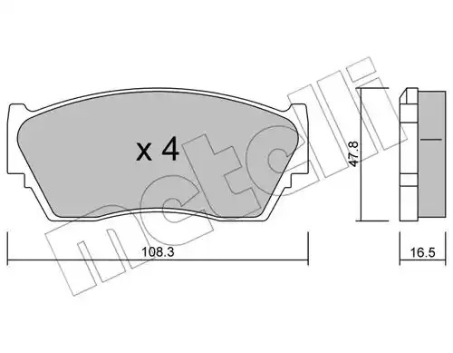 Комплект тормозных колодок METELLI 22-0246-0 (21657)