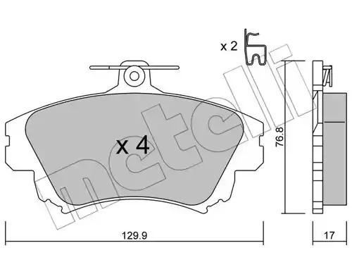 Комплект тормозных колодок METELLI 22-0286-0 (21982, 21983)