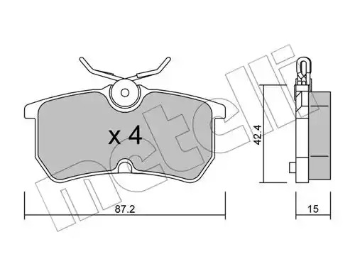 Комплект тормозных колодок METELLI 22-0317-0 (23353)