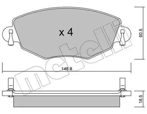 Комплект тормозных колодок METELLI 22-0318-0 (23278, 23279)