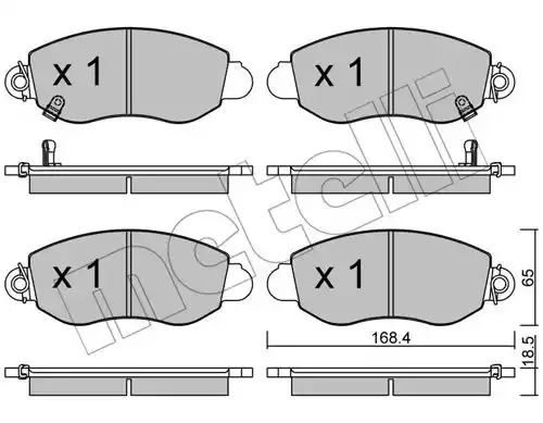 Комплект тормозных колодок METELLI 22-0320-0 (23577, 23578, 23579, 23580)