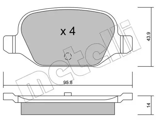 Комплект тормозных колодок METELLI 22-0324-0 (23601, 23661)