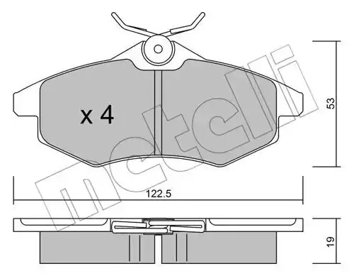 Комплект тормозных колодок METELLI 22-0328-0 (23407)