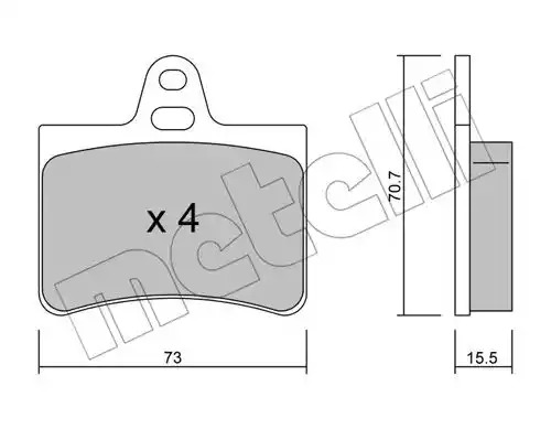 Комплект тормозных колодок METELLI 22-0333-0 (23305)