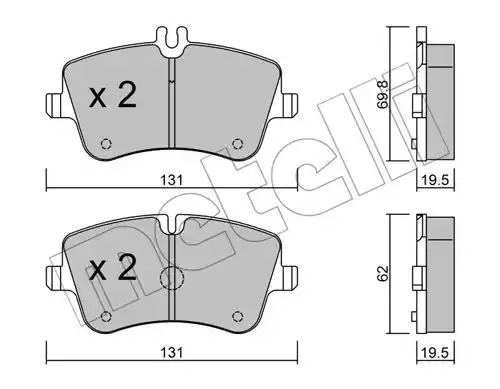 Комплект тормозных колодок METELLI 22-0342-0 (23144, 23145)