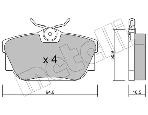 Комплект тормозных колодок METELLI 22-0346-0 (23224)