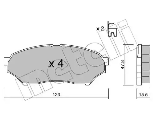 Комплект тормозных колодок METELLI 22-0397-0 (23487)