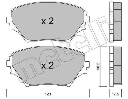 Комплект тормозных колодок METELLI 22-0430-0 (23585, 23586)