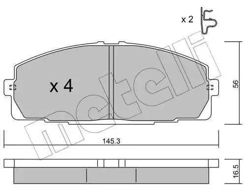 Комплект тормозных колодок METELLI 22-0434-0 (21468)