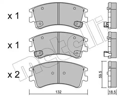 Комплект тормозных колодок METELLI 22-0476-0 (24048, 24046, 24047)