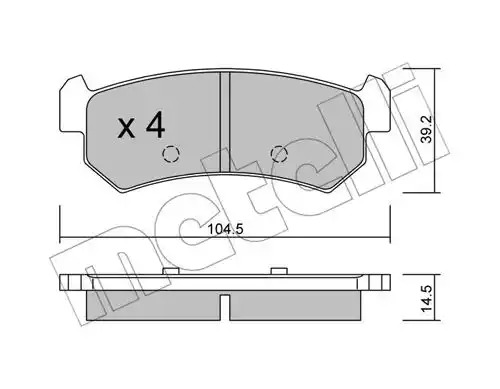 Комплект тормозных колодок METELLI 22-0511-0 (24071)