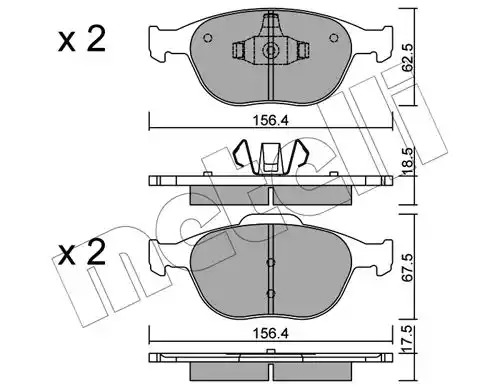 Комплект тормозных колодок METELLI 22-0533-0 (23441, 23440)
