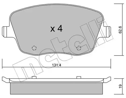 Комплект тормозных колодок METELLI 22-0547-0 (23581)