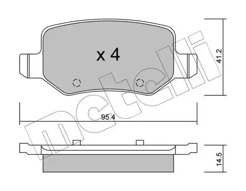 Комплект тормозных колодок METELLI 22-0565-0 (23138)