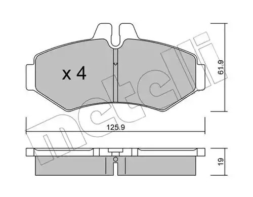 Комплект тормозных колодок METELLI 22-0572-0 (23021)