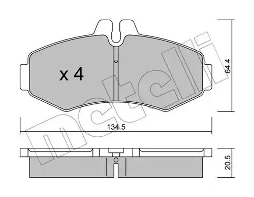 Комплект тормозных колодок METELLI 22-0573-0 (23022)