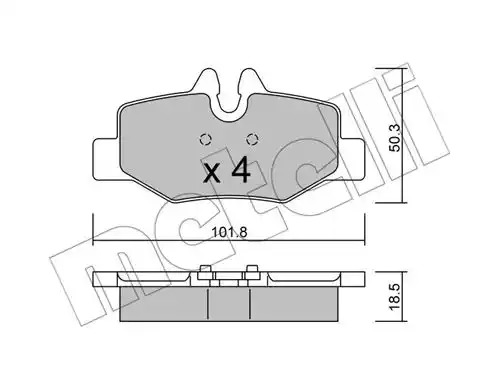 Комплект тормозных колодок METELLI 22-0576-0 (24008)