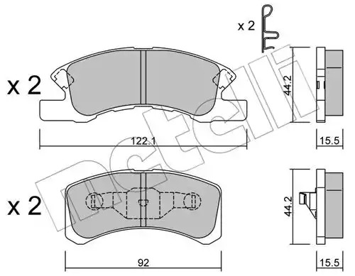 Комплект тормозных колодок METELLI 22-0605-0 (24229, 24230)