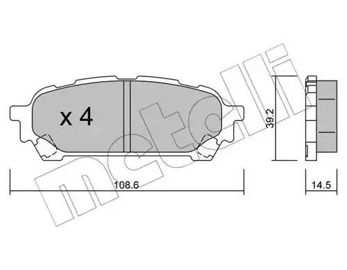 Комплект тормозных колодок METELLI 22-0613-0 (24331)