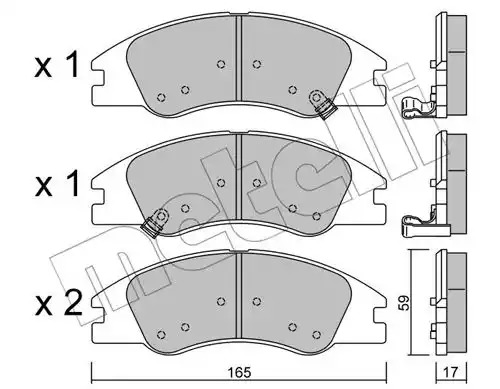 Комплект тормозных колодок METELLI 22-0630-0 (24218, 24219, 24220)