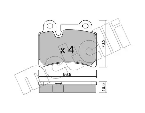 Комплект тормозных колодок METELLI 22-0660-0 (24097)