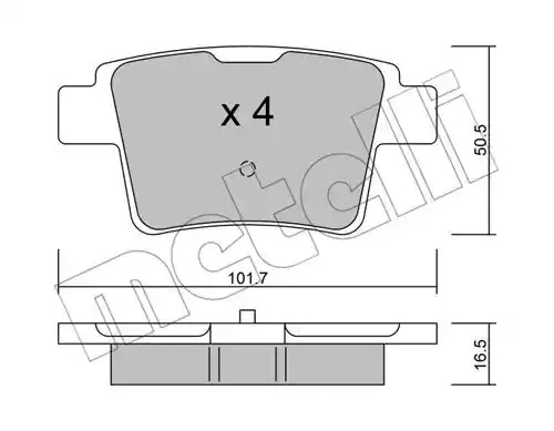 Комплект тормозных колодок METELLI 22-0677-0 (24260)