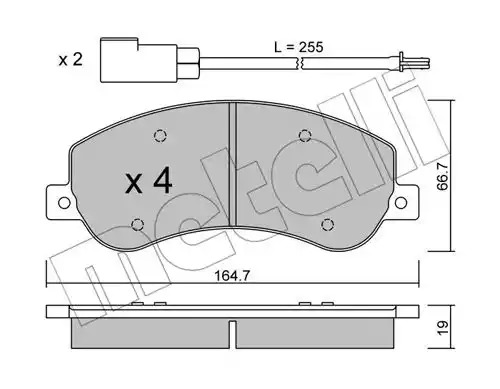 Комплект тормозных колодок METELLI 22-0680-0 (24484)