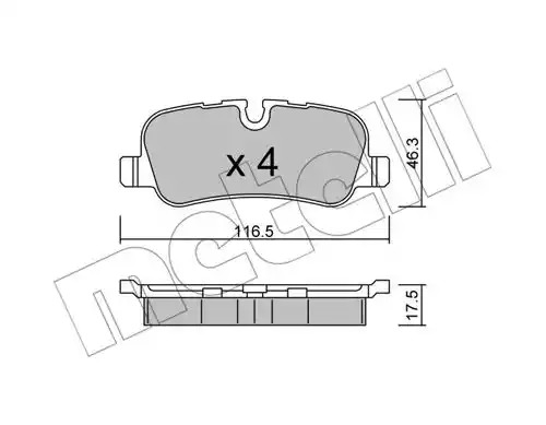 Комплект тормозных колодок METELLI 22-0694-0 (24192)