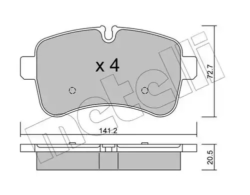 Комплект тормозных колодок METELLI 22-0711-0 (29232)