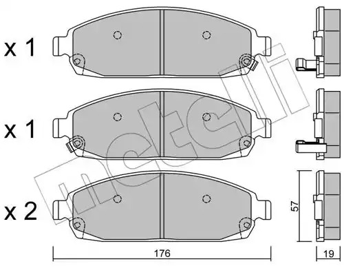 Комплект тормозных колодок METELLI 22-0719-0 (24250, 24251, 24252)