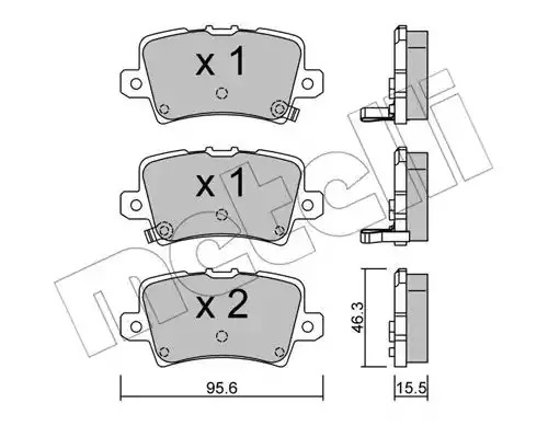 Комплект тормозных колодок METELLI 22-0729-0 (24086, 24518, 24519)