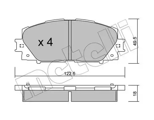 Комплект тормозных колодок METELLI 22-0745-0 (24347, 24451)