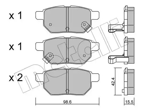 Комплект тормозных колодок METELLI 22-0746-0 (24610, 24611, 24612)